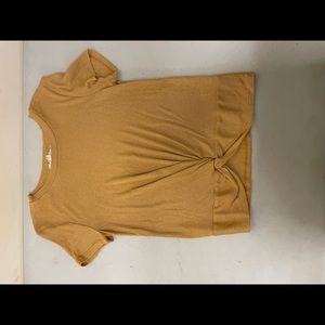 Pink Rose Yellow Shirt